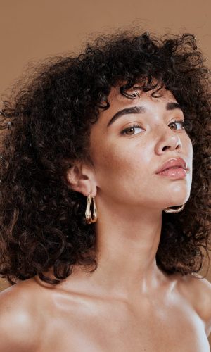 Black,Woman,,Beauty,And,Skincare,Face,Portrait,For,Natural,Afro,